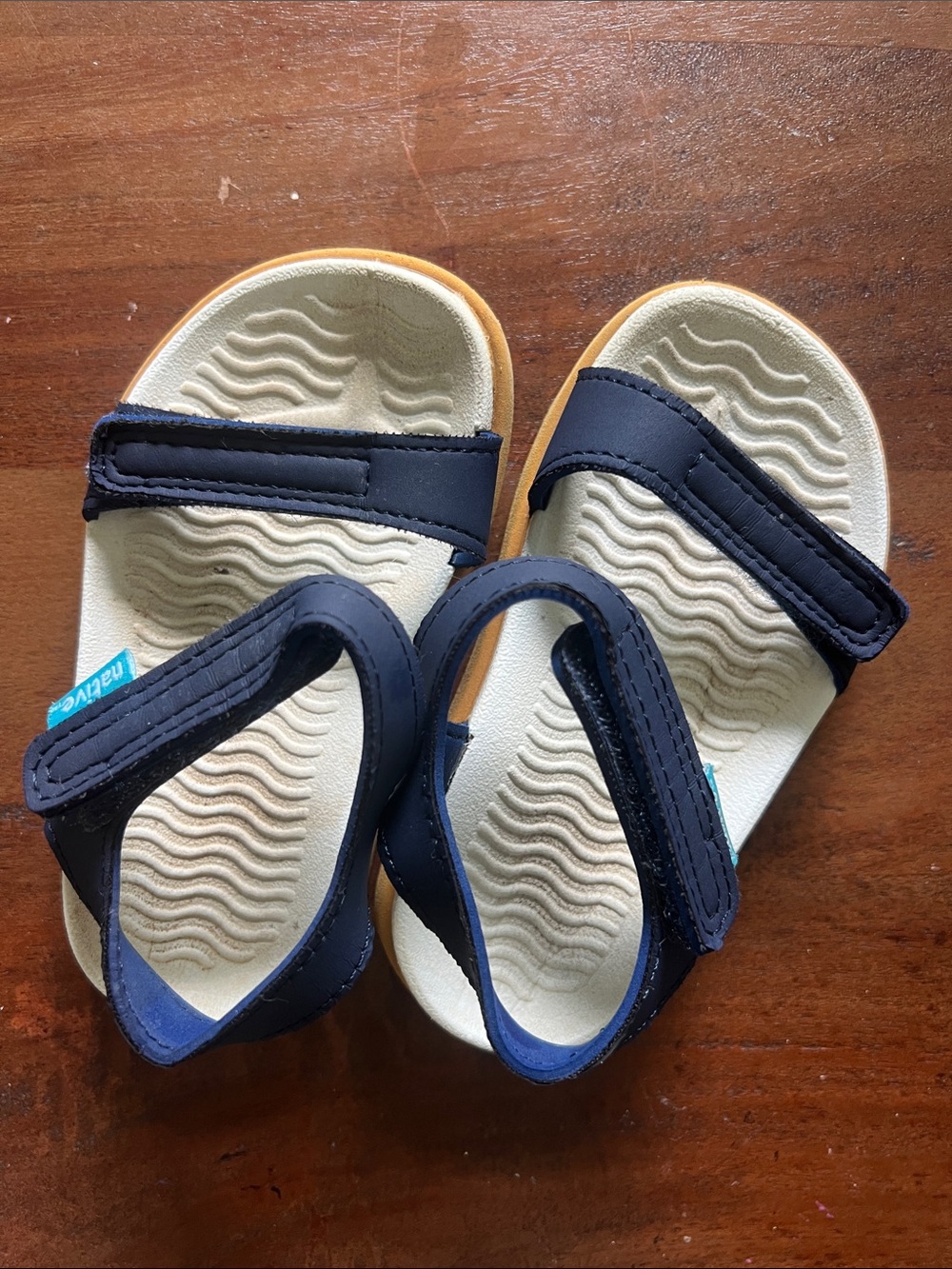 Native Navy Blue Velcro sandals